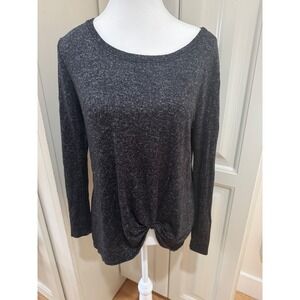 Green Envelope Los Angeles Top Knot Front Long Sleeve Black Small EUC Goth